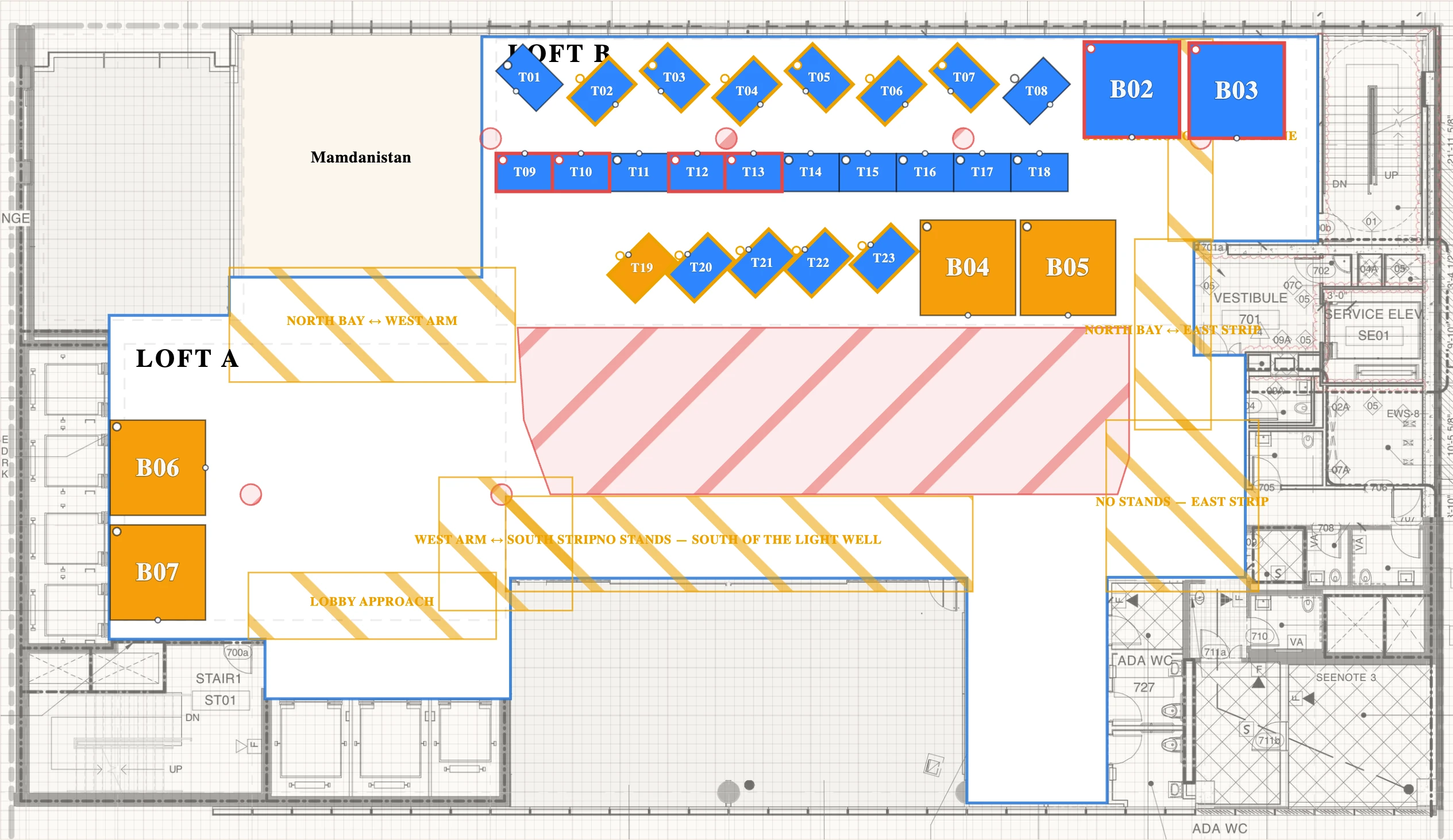 Floor plan of Civic Hall — 7th Floor